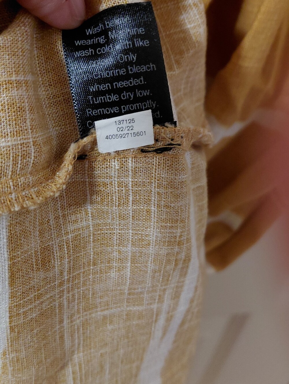 Mustard Boho Linen Blend Dress - Picture 9 of 10